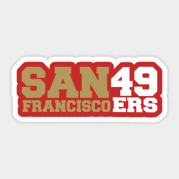 San Francisco 49ers Sticker by CovpaTees